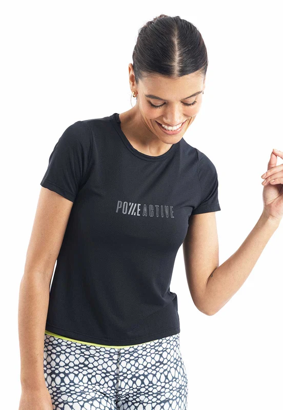 Tshirt Preta Silk Active P