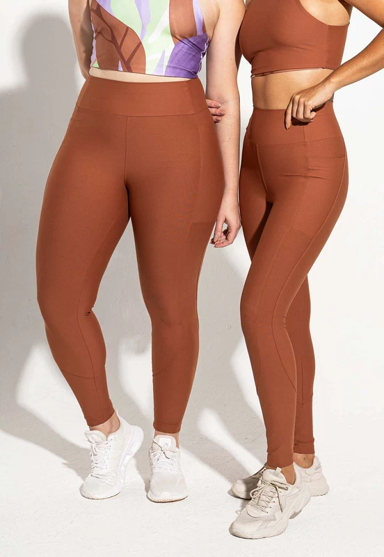 Legging lisa capuccino com bolsos Aura P
