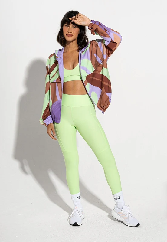 Legging lisa verde matcha com bolsos Aura M