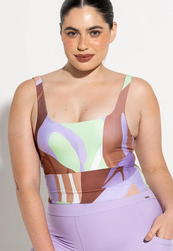 Top longo estampado Aura P