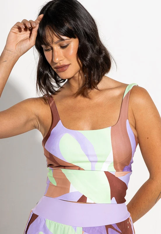 Top longo estampado Aura M