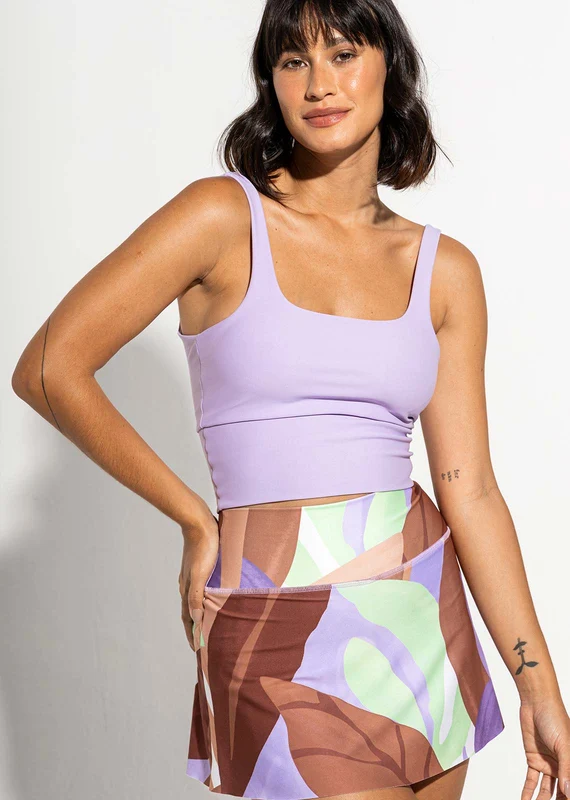 Top longo liso lavanda Aura G