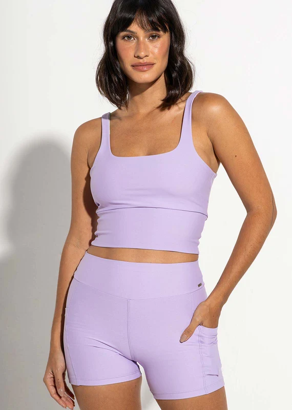 Top longo liso lavanda Aura GG