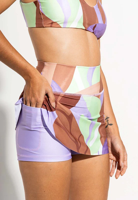 Saia shorts estampada Aura M