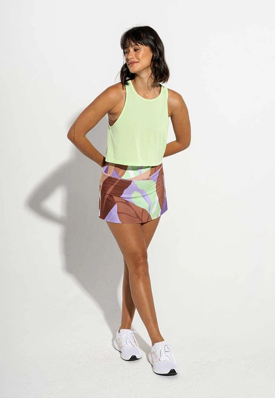 Regata cropped lisa verde matcha Aura M
