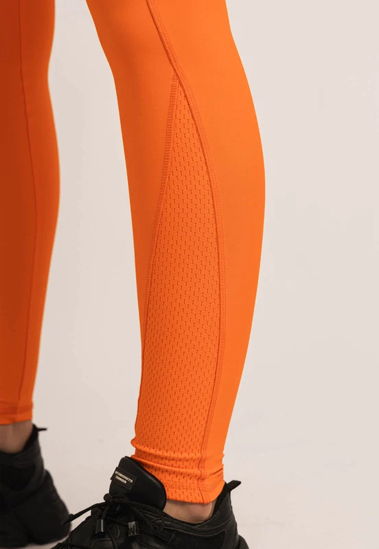 Legging lisa laranja magnético com bolsos Magnetic GG