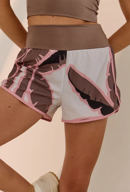 Shorts duplo estampado com bolsos Solare G
