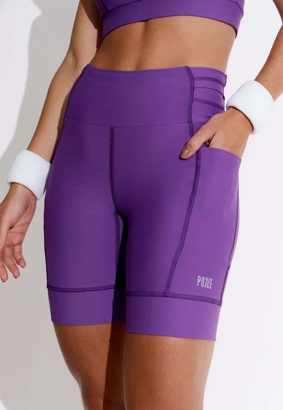 Bermuda running lisa roxo multibolsos Alquimia GG