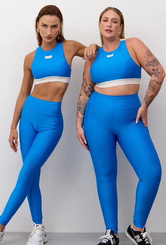 Top liso azul santorini Athena G