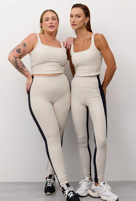 Top longo dupla face off e estampado Athena GG