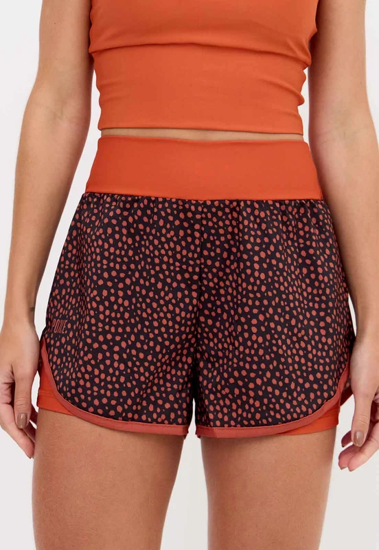 Short duplo estampado com bolso Anoitecer G