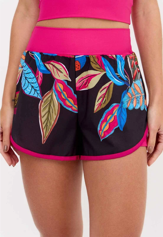 Short duplo estampado com bolso Anoitecer P