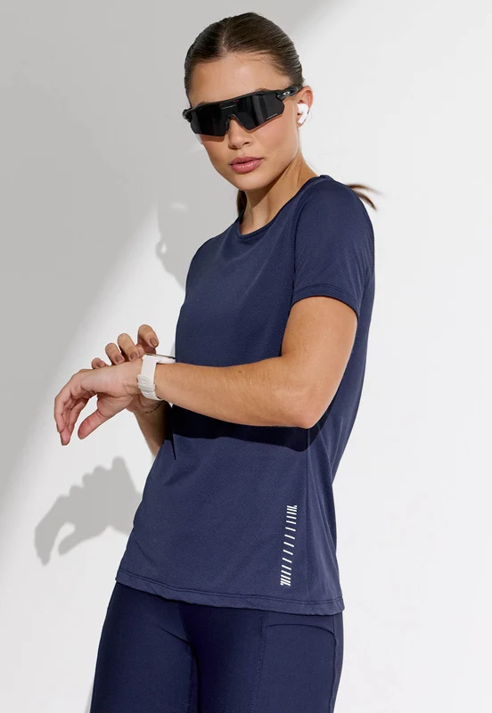 Tshirt running marinho Acqua M
