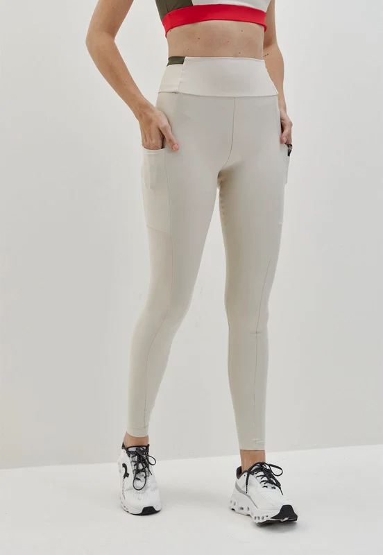 Legging bicolor luna e verde elite com bolsos Voá P