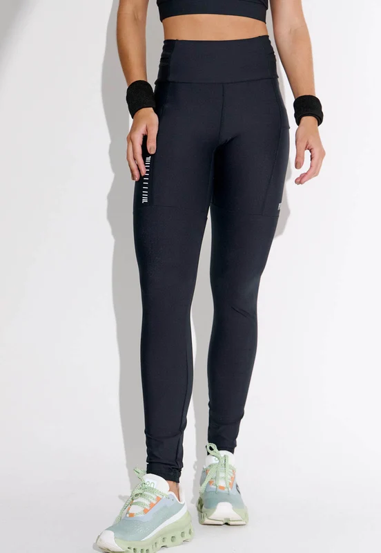 Legging running lisa preta multibolsos Action GG
