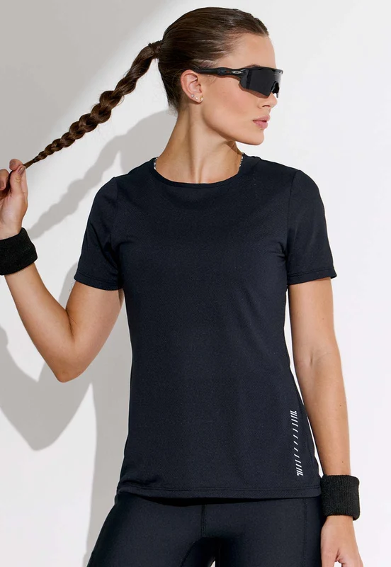 Tshirt running preto Action G