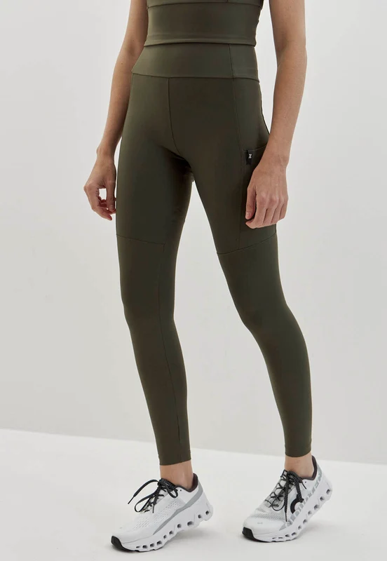 Legging lisa verde elite com bolsos laterais Voá P