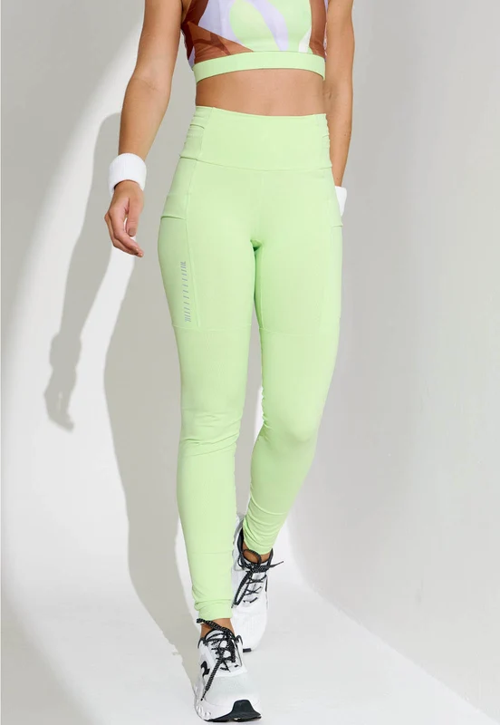 Legging running lisa verde matcha multibolsos Aura GG