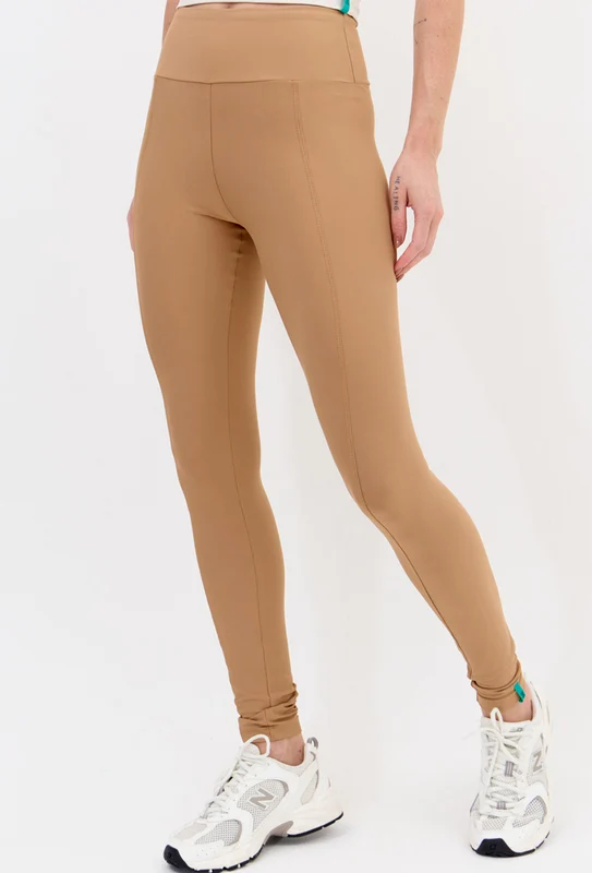 Legging com recorte lisa amêndoa Lance P