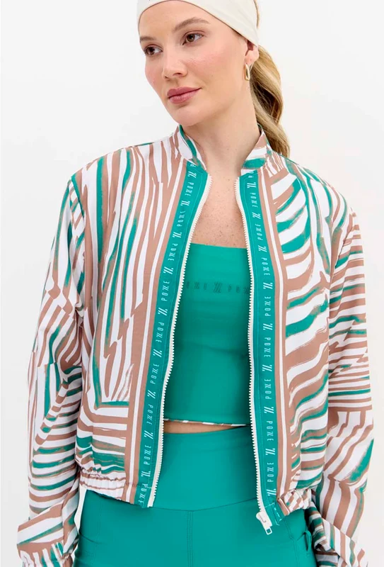 Jaqueta bomber com bolsos estampada Lance G