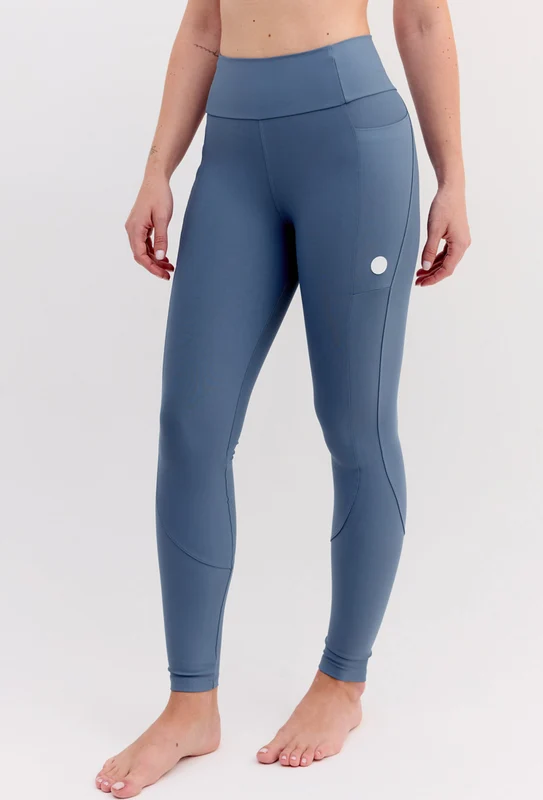 Legging lisa azul índigo com bolsos Aurora GG