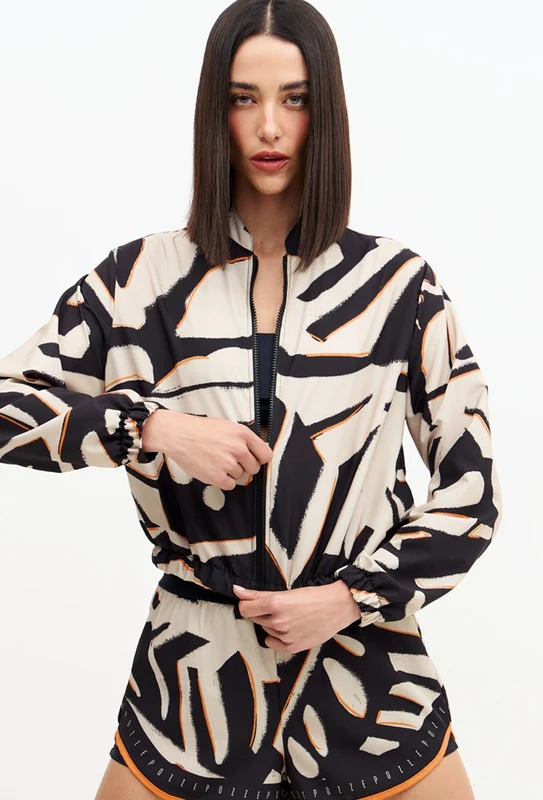 Jaqueta bomber com bolsos estampada Magnetic M