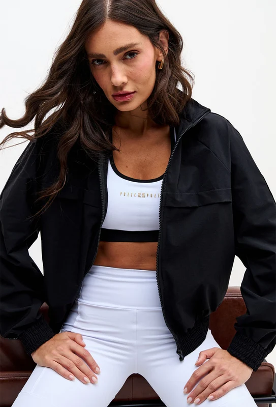 Jaqueta comfy com capuz e bolsos lisa preto Pulsa P