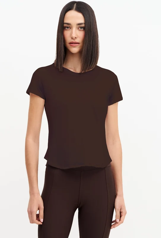 Tshirt slim marrom café Domma M