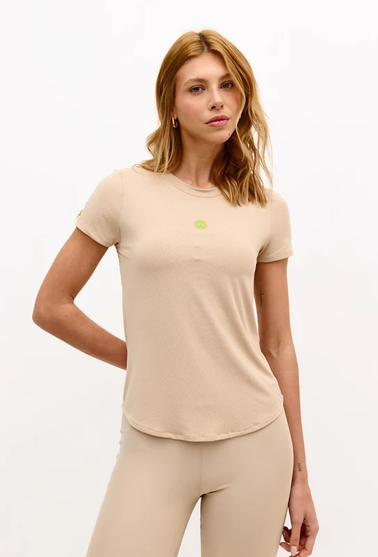 Tshirt slim bege árido Pure G