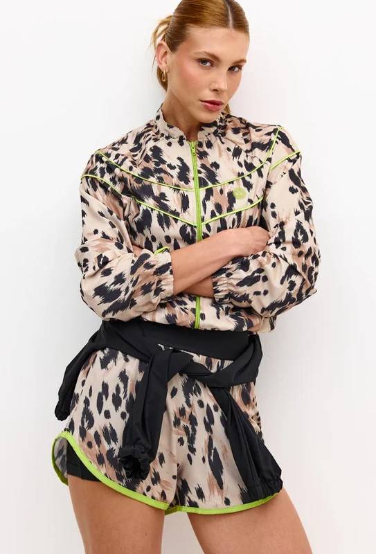 Jaqueta bomber com bolsos e recortes estampada Pure GG