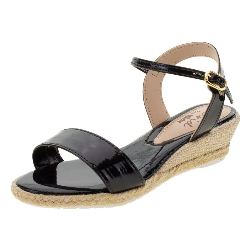 Sandália Infantil Feminina Anabela Kidy - 0800074 PRETO 34