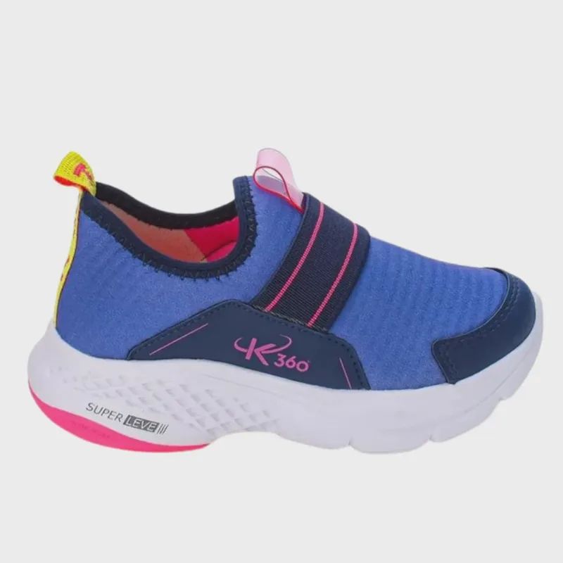 Tênis Kidy Super Leve Infantil Azul Rosa
