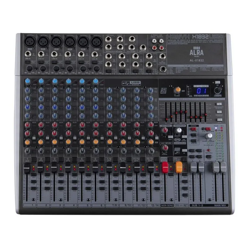 Mesa De Som Alra Music Mixer Al-x1832 Usb 18 Canais Bivolt