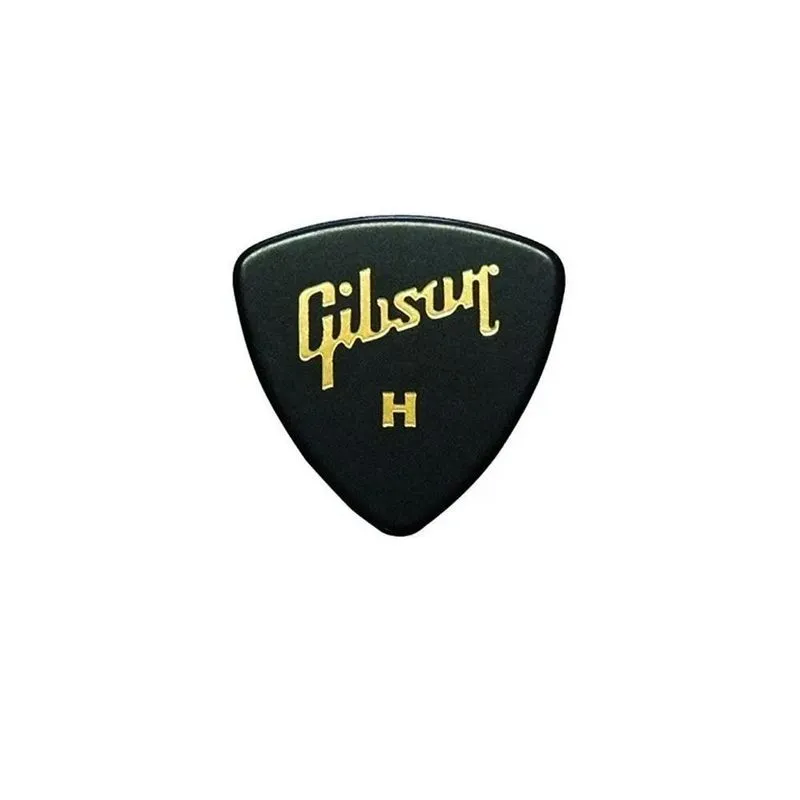 Palheta Celuloide Gibson Pesada Aprgg 73h Preta 12 Unidades