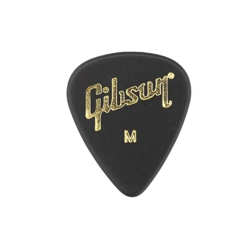 Palheta Celuloide Gibson Média Aprgg 74m Preta 12 Unidades