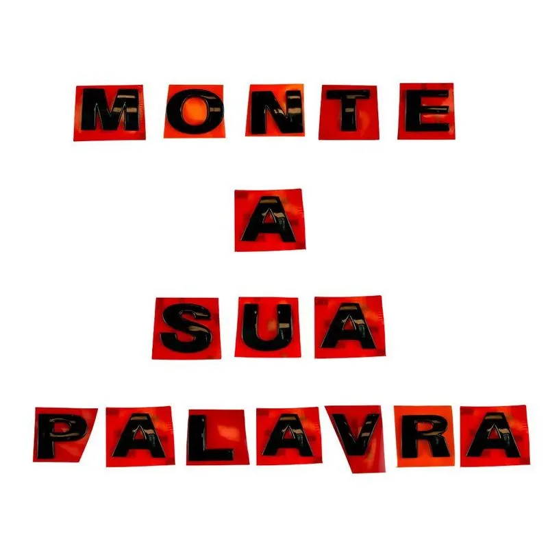 Kit Emblemas - Monte Sua Palavra Até 9 Letras Black Preto