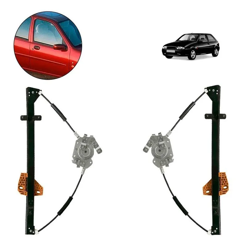 Par Máquina Vidro Elétrica Dianteira Fiesta 4p 1996 A 2003