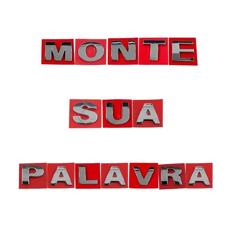 Kit Emblemas Letras - Monte Sua Palavra Até 15 Letras