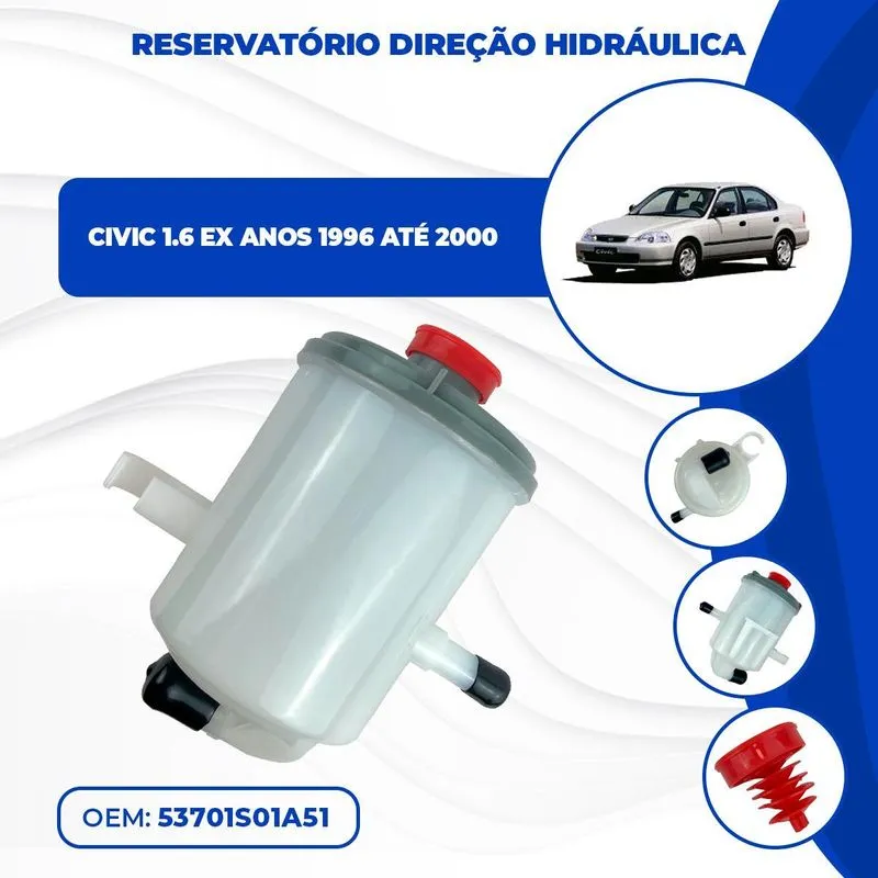 Reservatório De Óleo Direção Hidráulica Civic 1996 À 2000