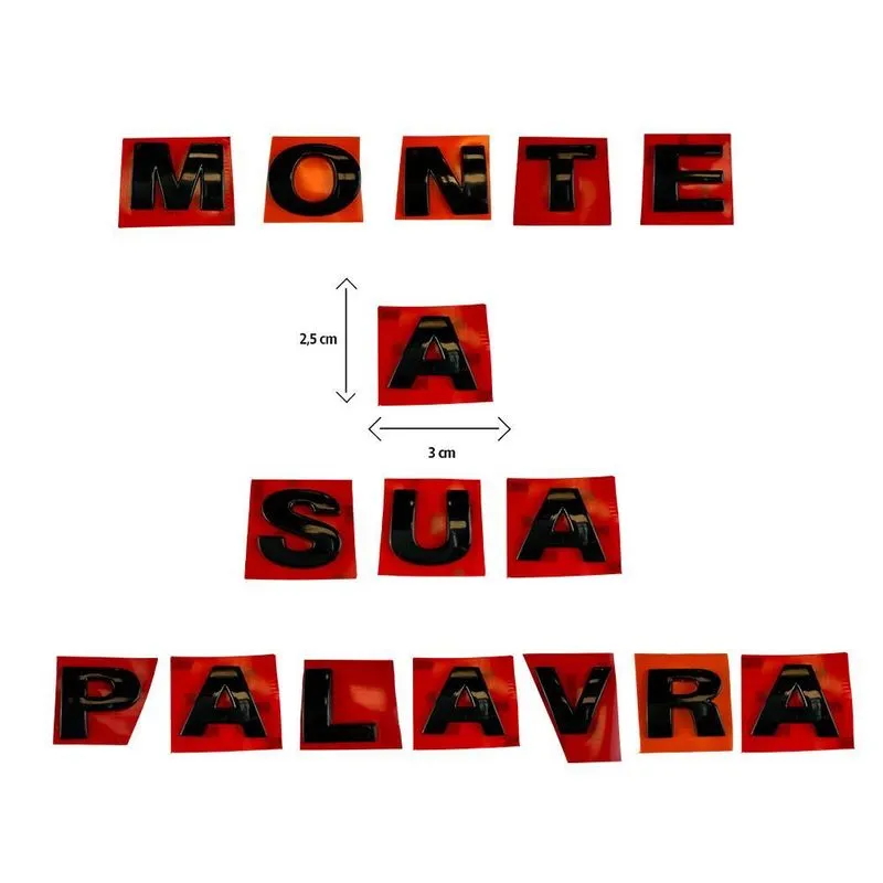 Kit Letra Número Adesivo Monte Seu Jeito Escolha Quantidade