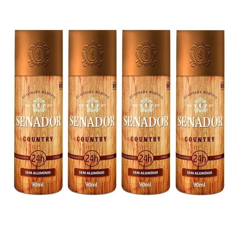 Desodorantes Spray Memphis Senador 24h 90ml (kit Com 4 Und)