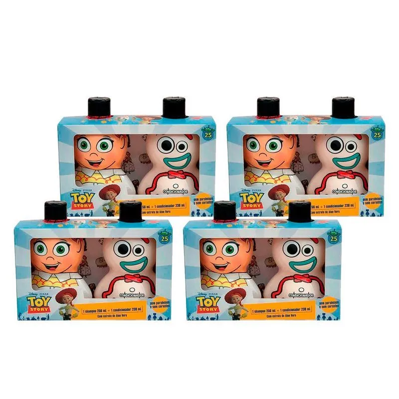 Kit Com 4 Shampoo Jessie + Condicionador Forky 480ml