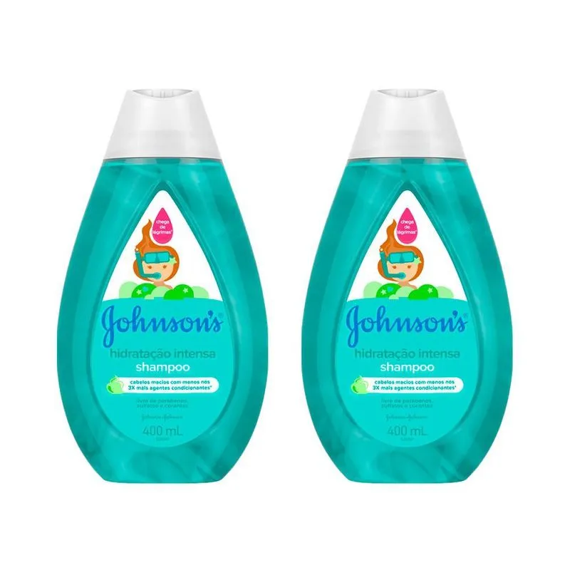 Kit Com 2 Shampoo Johnson's Hidratação Intensa 400ml