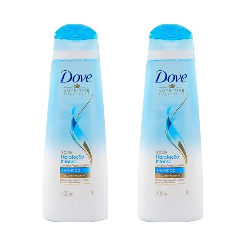 Kit Com 2 Shampoo Dove Hidratação Intensa 400Ml