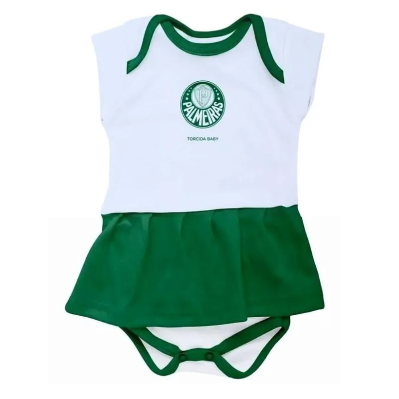 Body Vestido Palmeiras Oficial Torcida Baby Tam 1