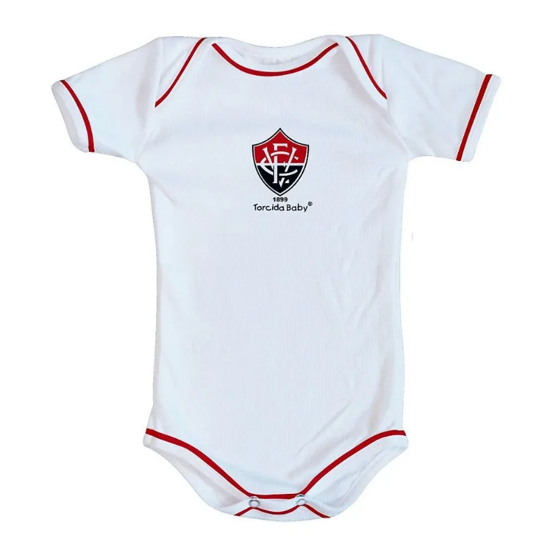 Body Bebê Vitória Oficial Branco - Torcida Baby RN