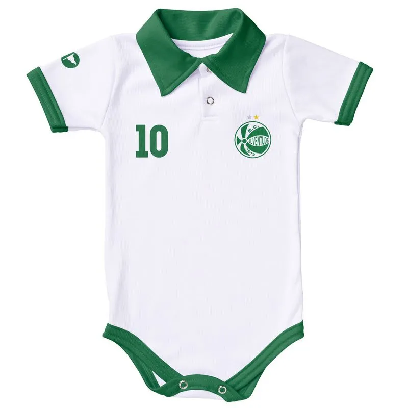 Body Juventude Rs Polo Bebe Recem Nascido Branco Ou Rosa - Branco - G (6-9 Meses)