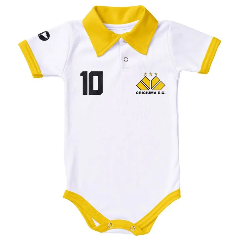 Body Criciuma Polo Bebe Recem Nascido Branco Ou Rosa - Branco - P (0-3 Meses)