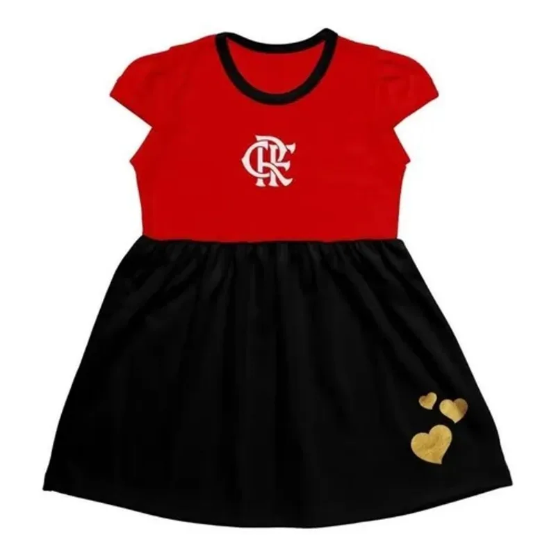 Vestido Flamengo Infantil Canelado Torcida Baby 4 - Torcida Baby