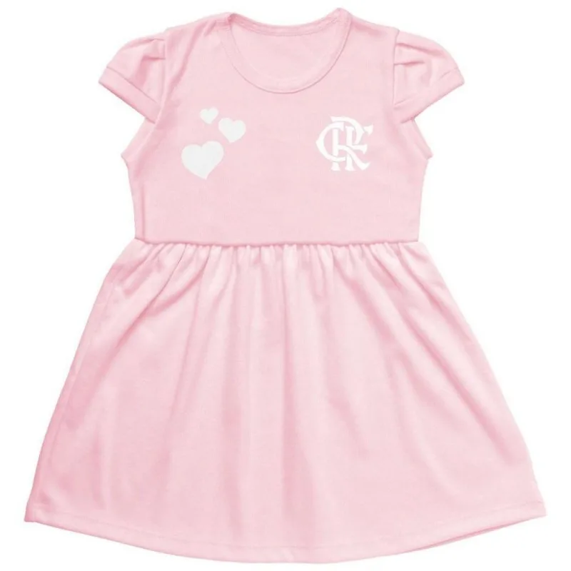 Vestido Flamengo Infantil Rosa Torcida Baby Tam 8 / Rosa - Torcida Baby